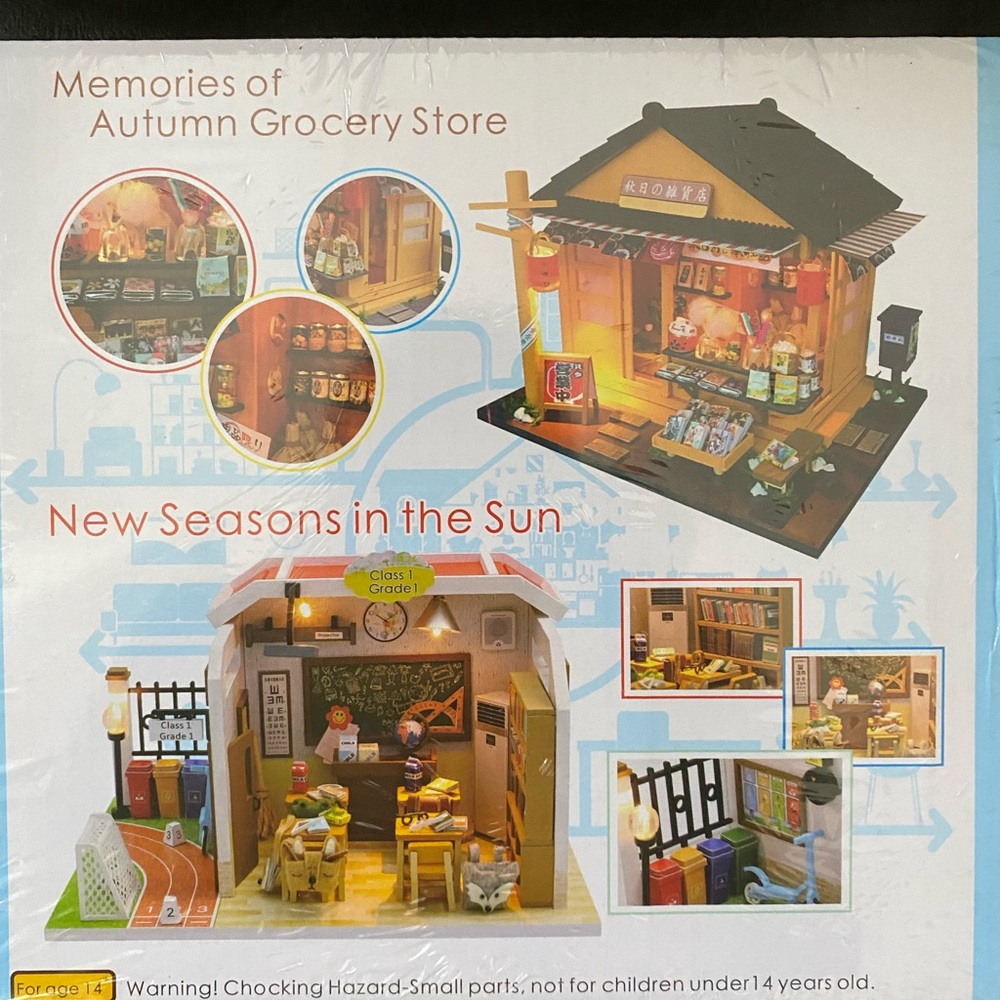 Miniature model house with furniture.